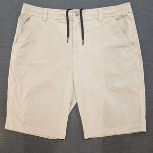 prAna Hybridizer Shorts Men's 35 Waist / 10" Inseam Khaki/Tan